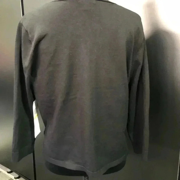 Nina Leonard Bolero, Open front,classic black sweater/cardigan - Picture 4 of 9